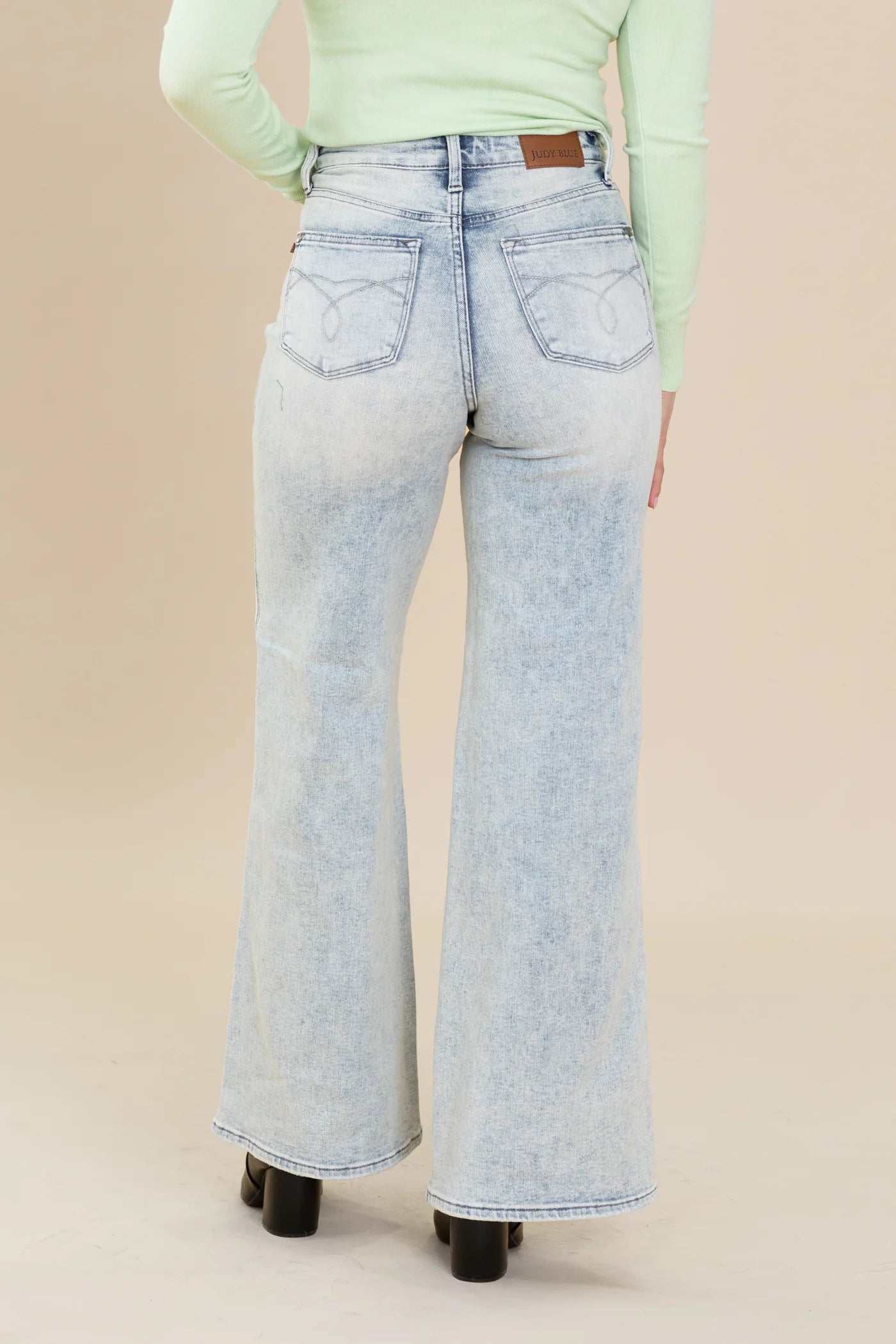 Judy Blue Tummy Control Retro Wide Jeans