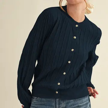 Ribbed Sweater Cardigan