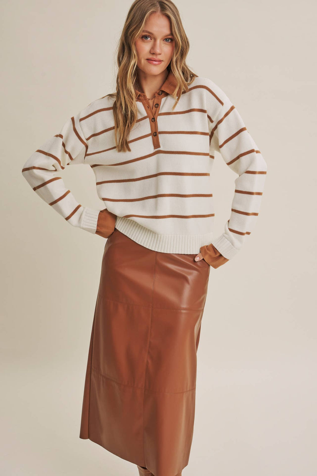 Henley Sweater Top