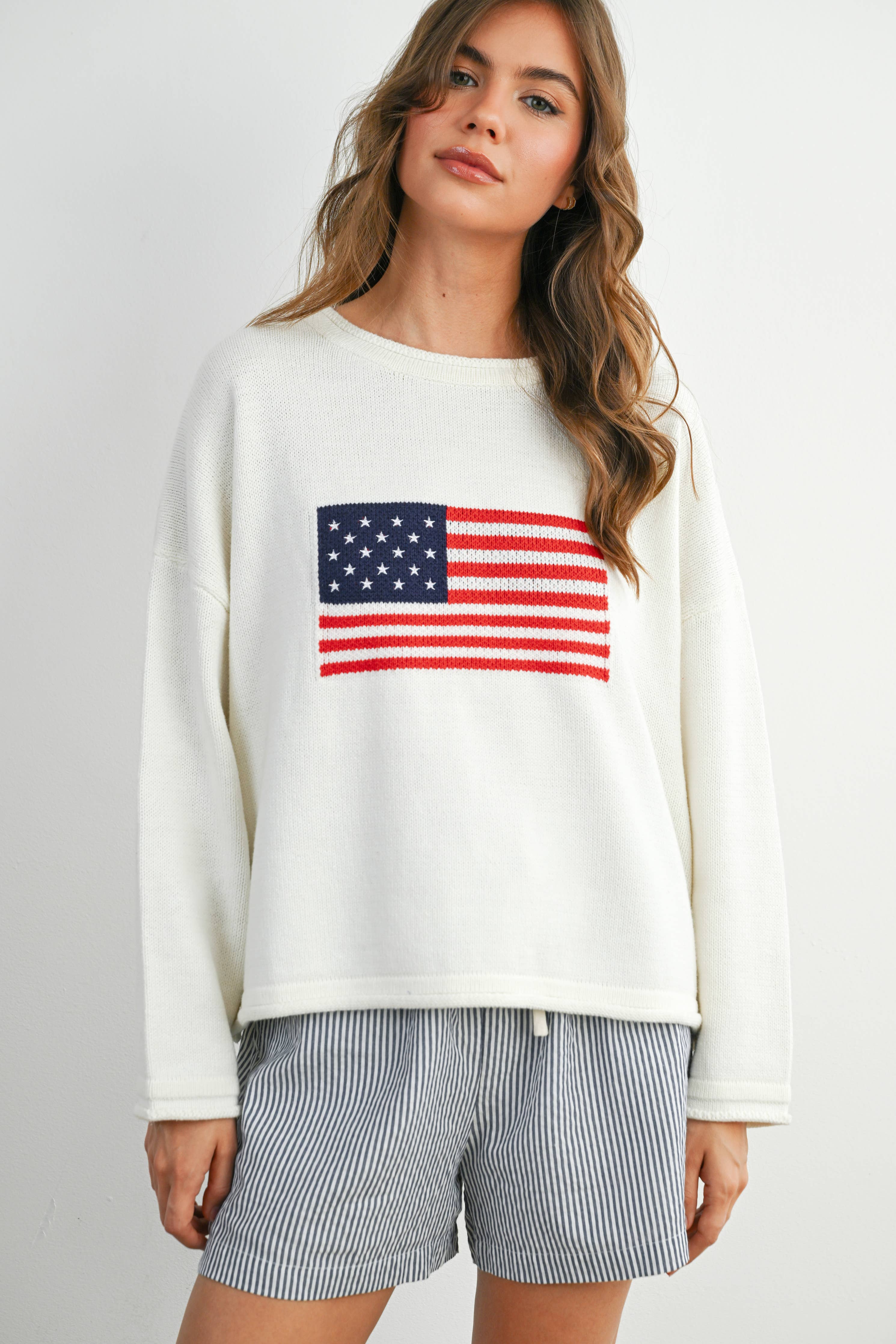 Flag Knit LS