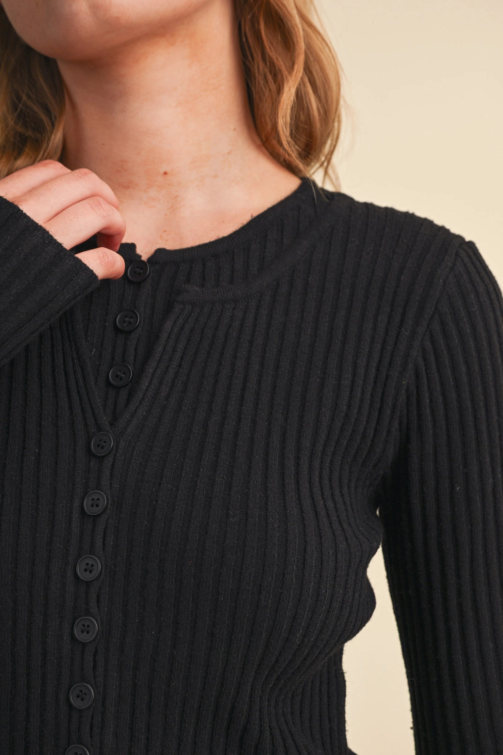Ribbed Layered Sweater Cardigan