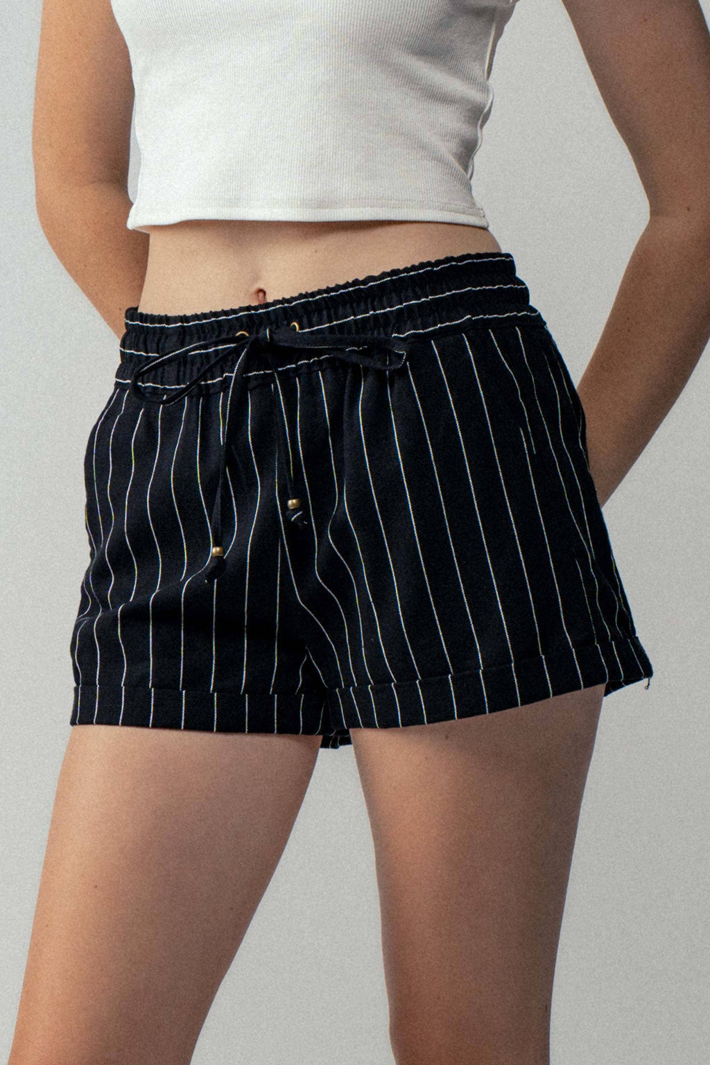 Relaxed Fit Linen Blend Shorts