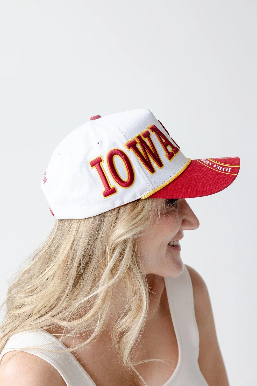 Iowa State White/Crimson Hat