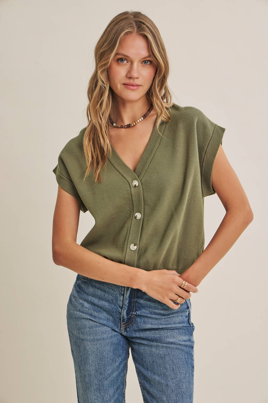 Button Down Sweater Vest