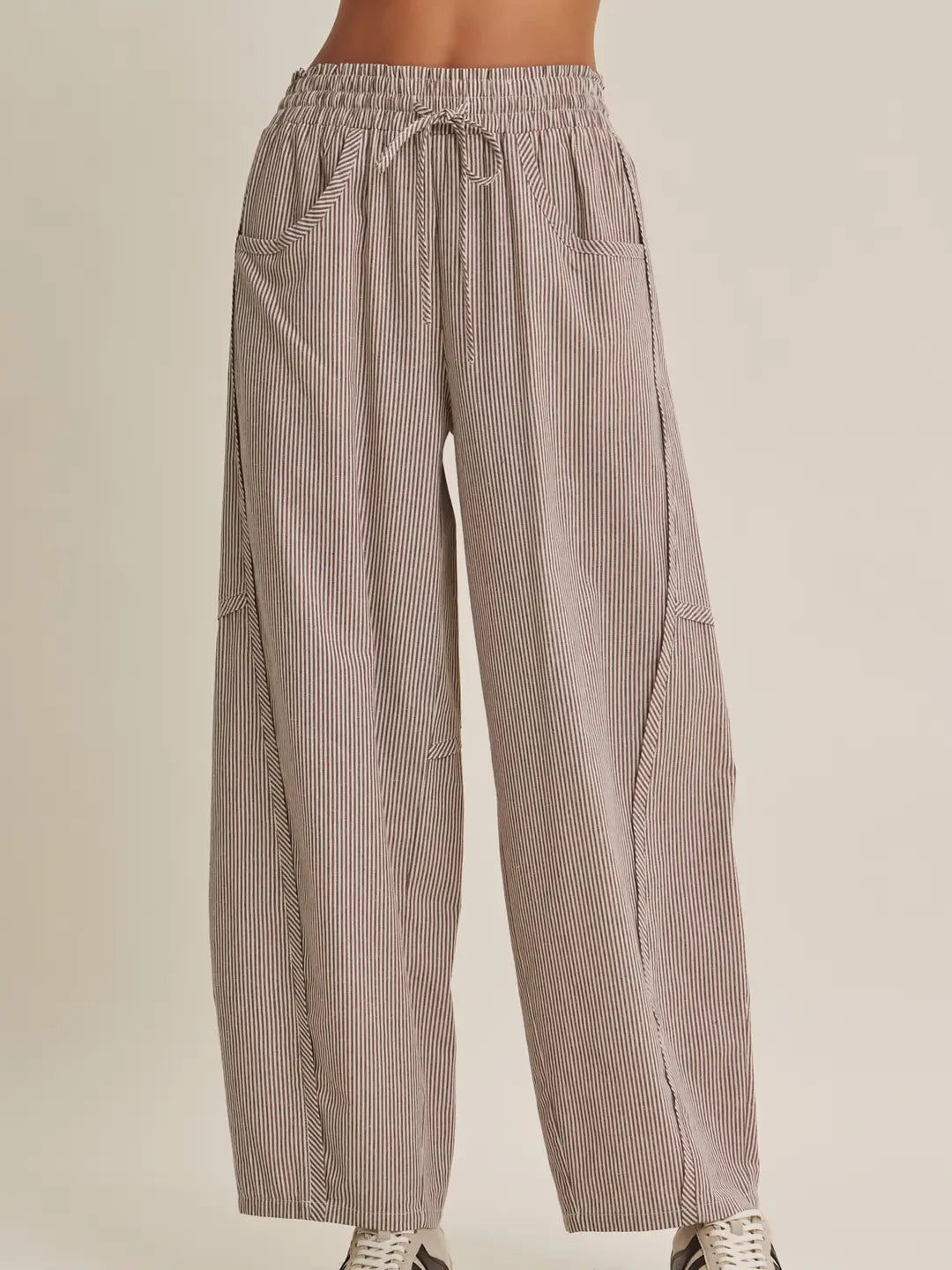 Brown Barrel Pants