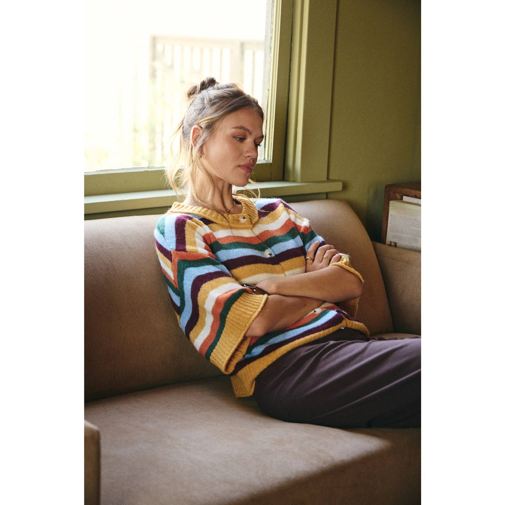 Multi Stripe Cardigan