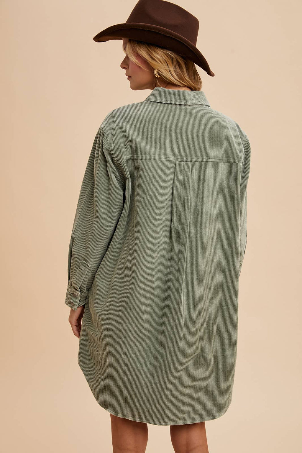 Garment Washed Corduroy Duster