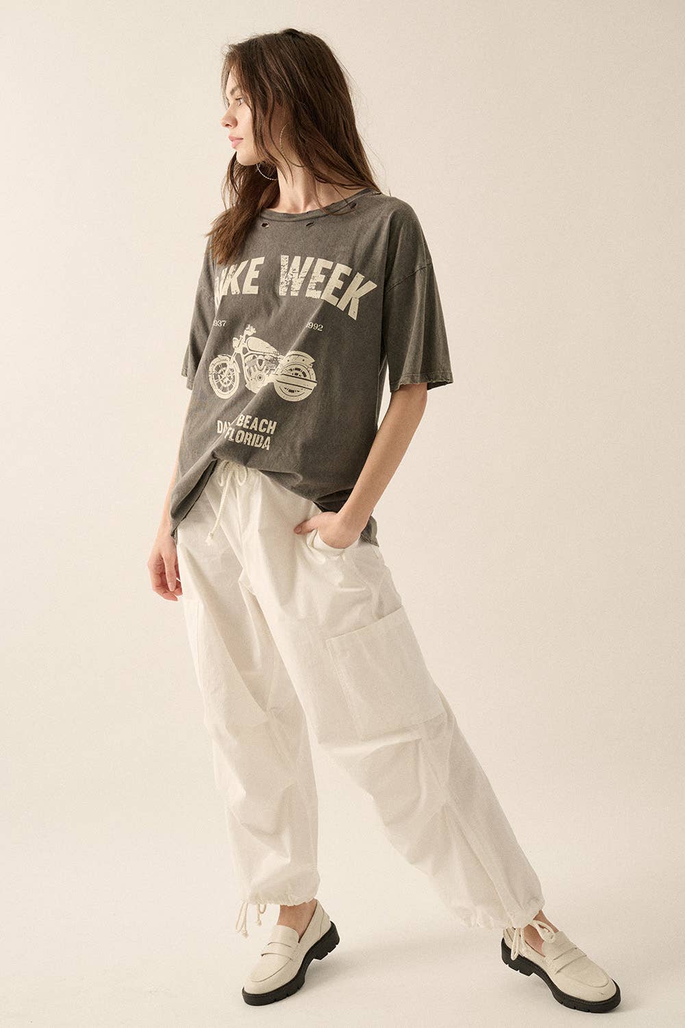 Bike Week Distressed Motorcycle Graphic Tee