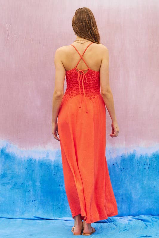 Textured Woven Maxi Dress