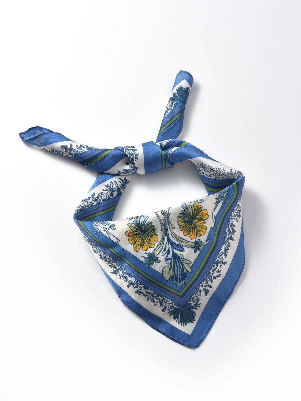 Scarvii Vintage Botanical Blue Scarf