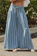 Striped Denim Palazzo