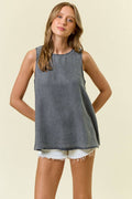 Sleeveless Denim Top