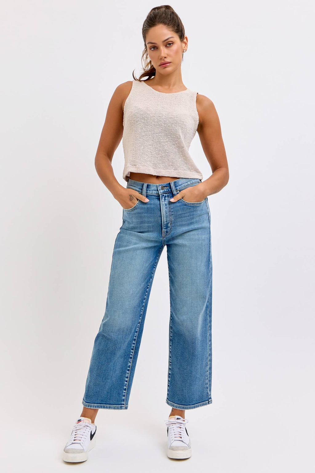 Super High Rise Crop Dad Jean
