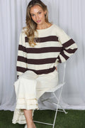 Striped Boat Neck Sweater