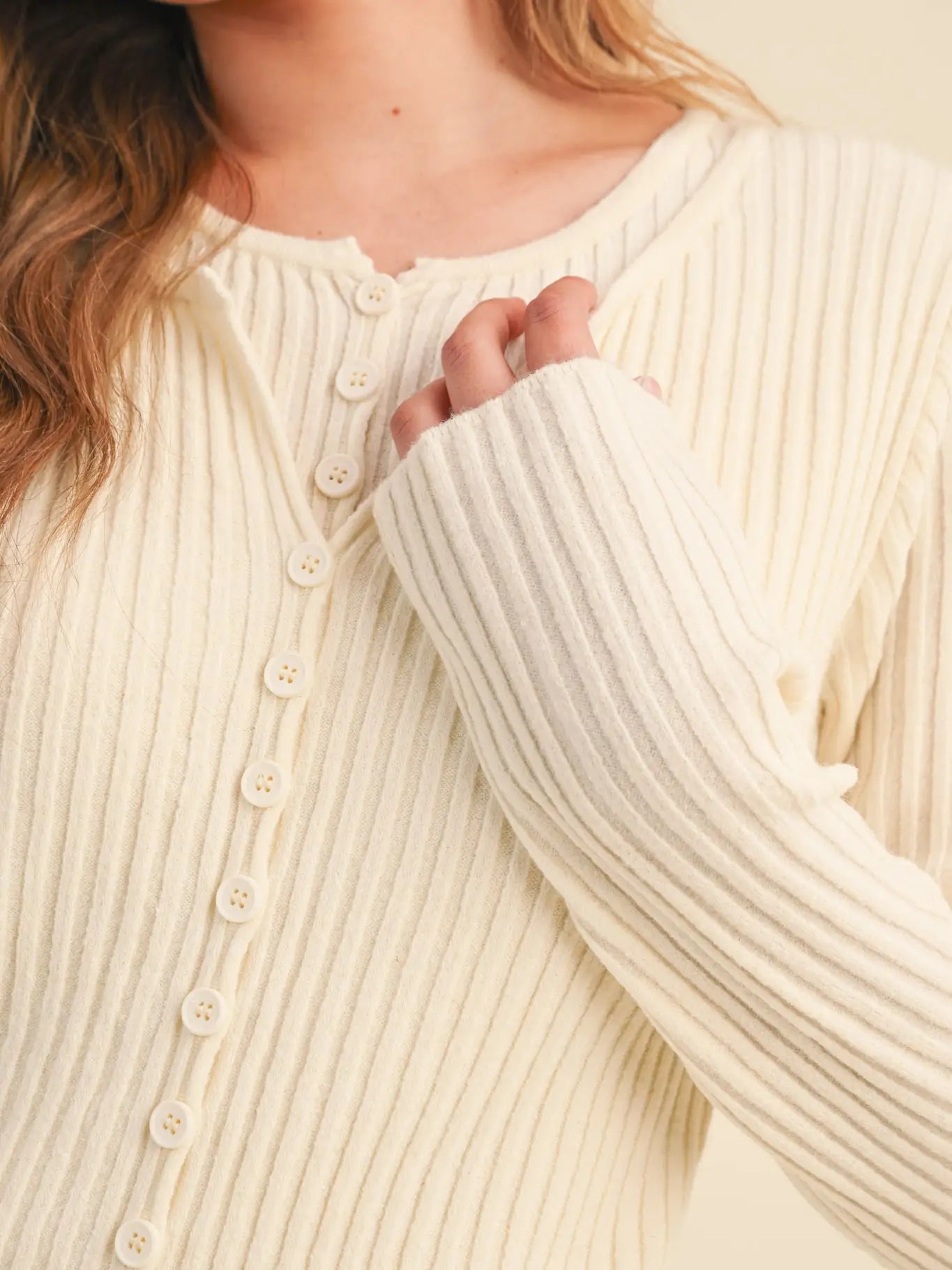 Ribbed Layered Sweater Cardigan
