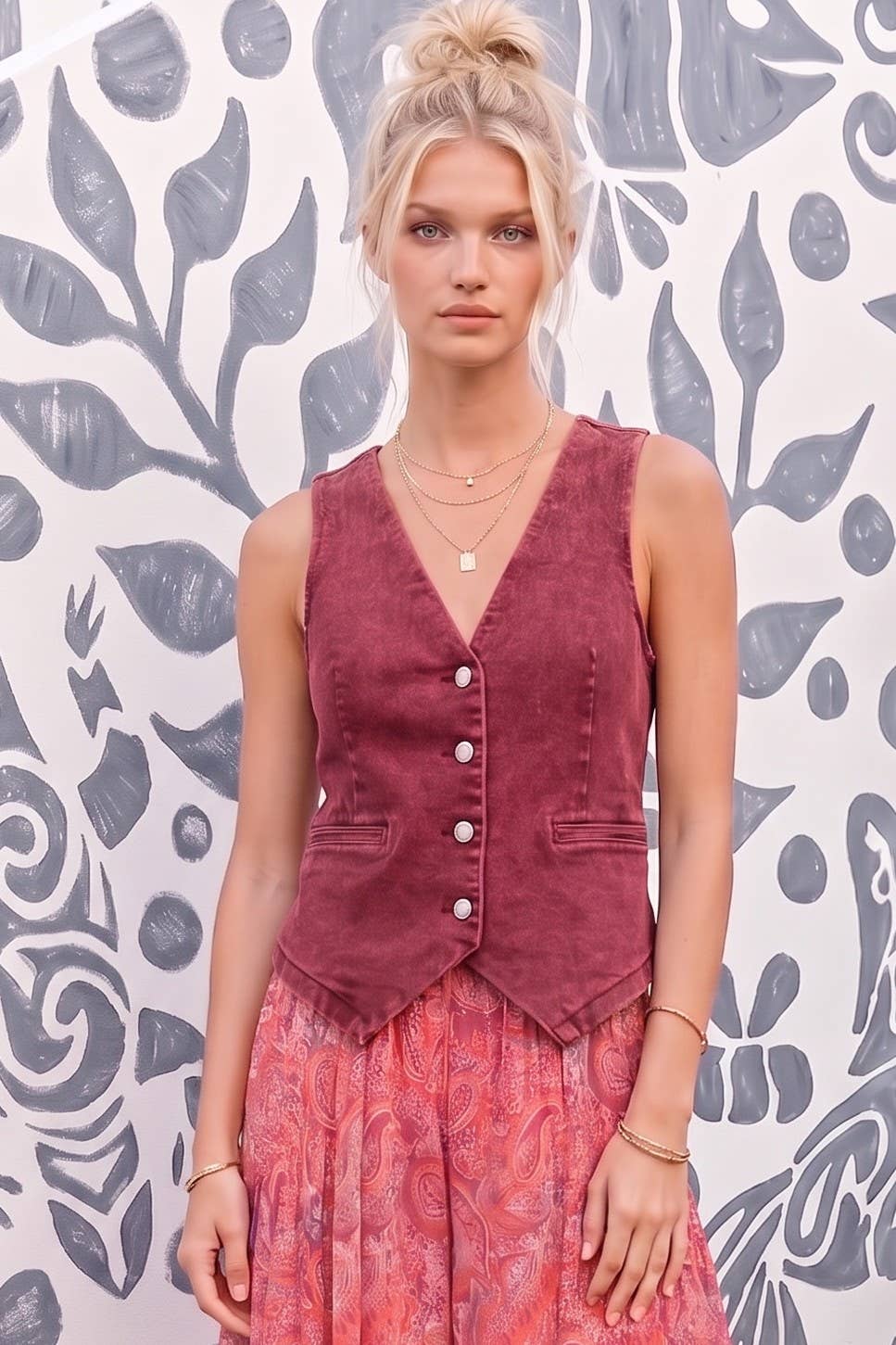 Acid Wash Vest