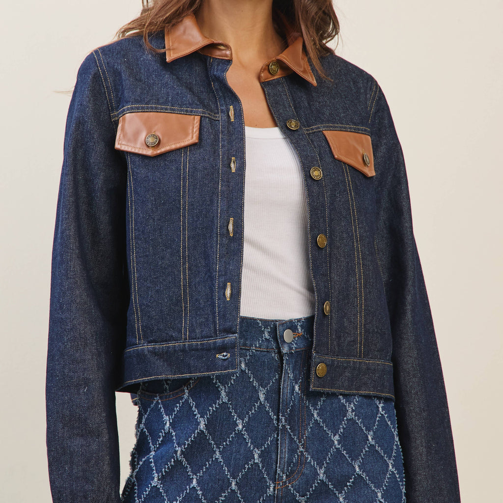 Denim and Leather Jacket