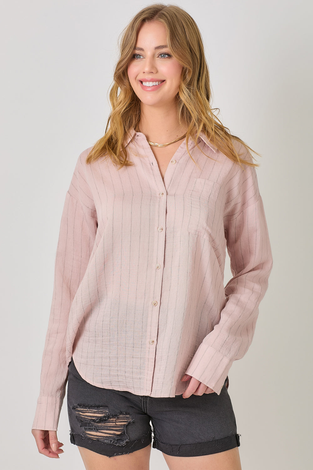 Button Down Pinstripe Shirt