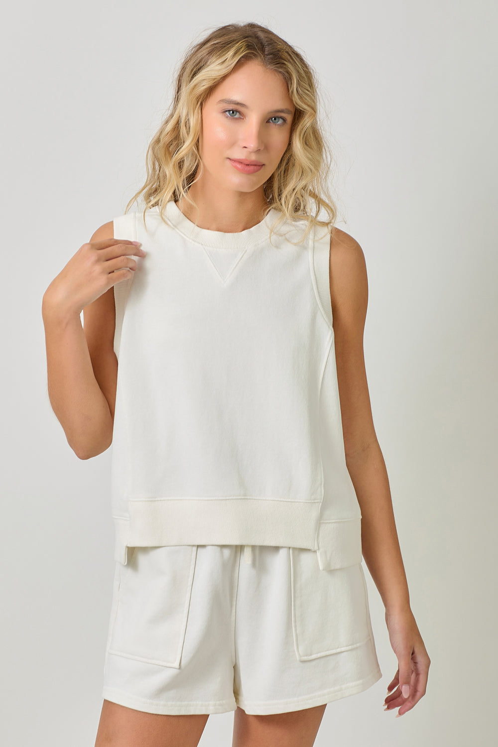 Sleeveless Terry Top