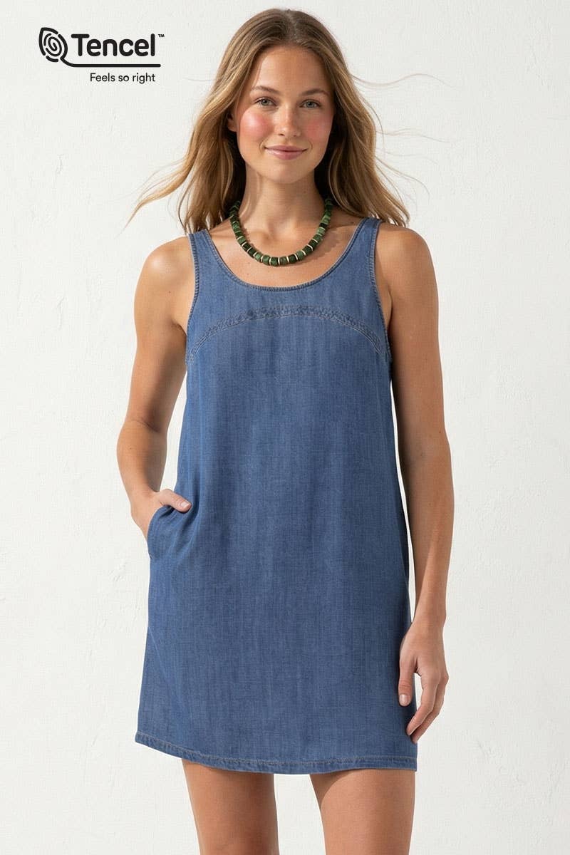 Tencel™ Slub Shift Dress
