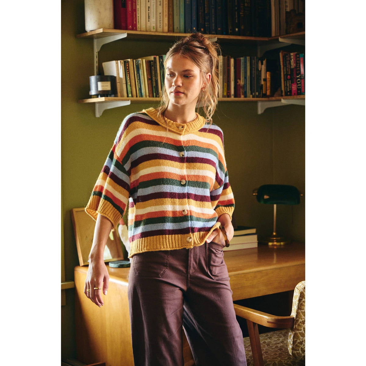 Multi Stripe Cardigan