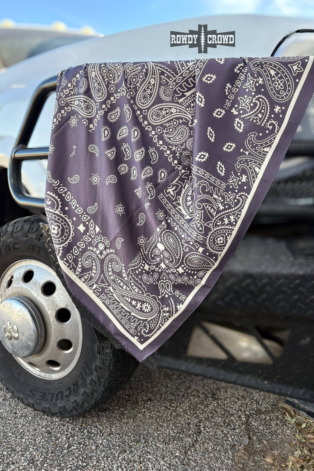 Charcoal Paisley Rag