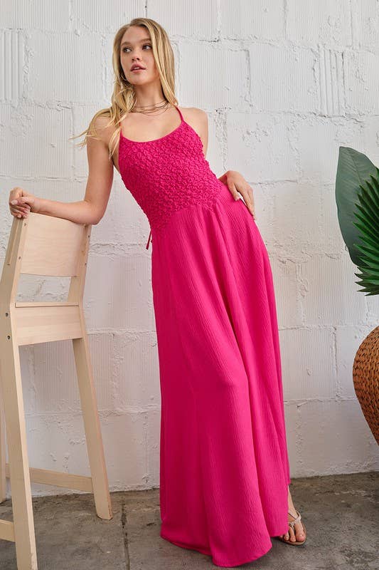 Textured Woven Maxi Dress