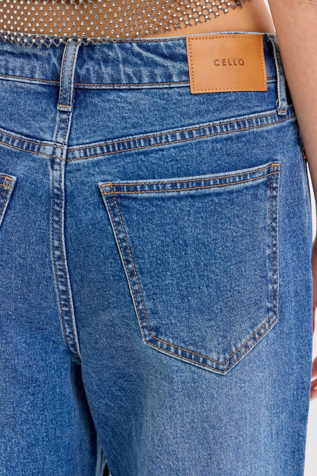 High Rise Buttoned Wide Leg