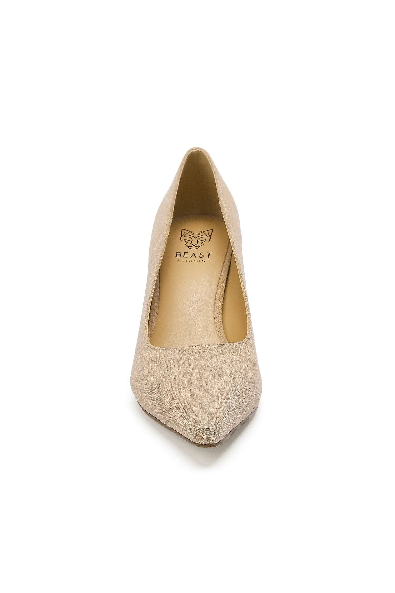 Pointed-Toe Mid-Heel Pumps