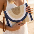 Navy Envelope Clutch