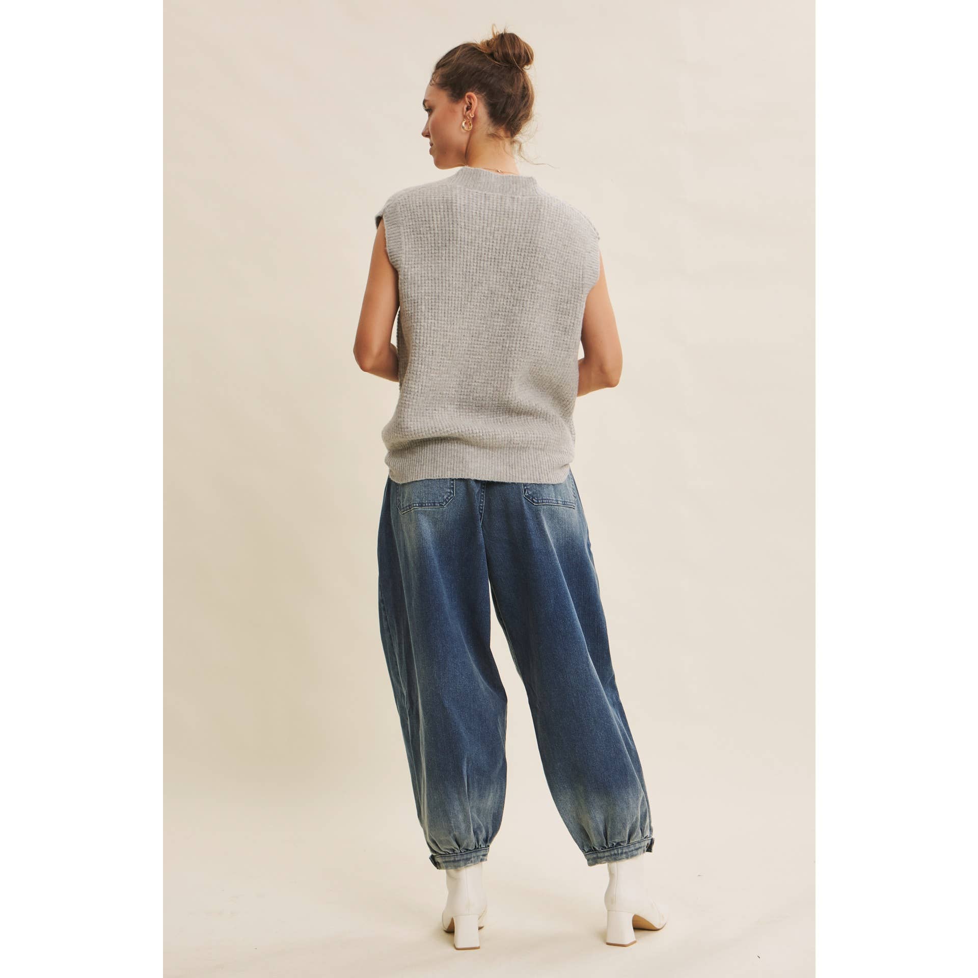 Modern and Timeless Textured Thermal Cozy Sweater Vest