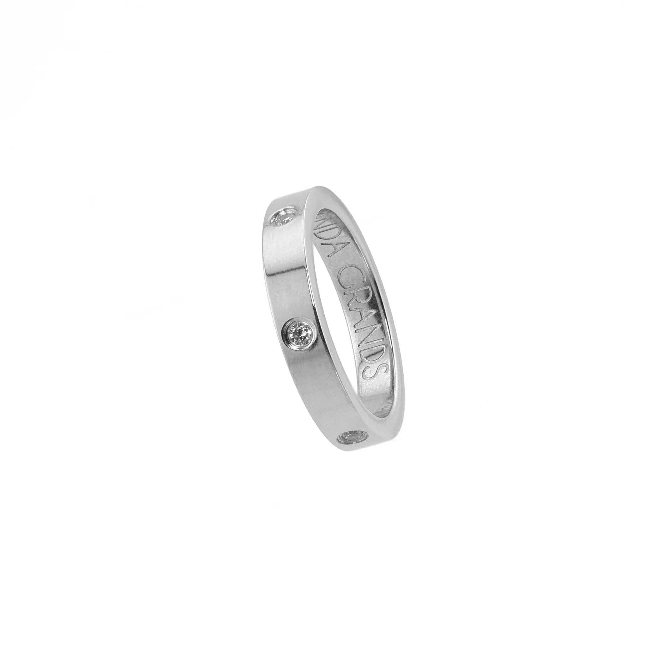 Silver Tennis Ring Band
