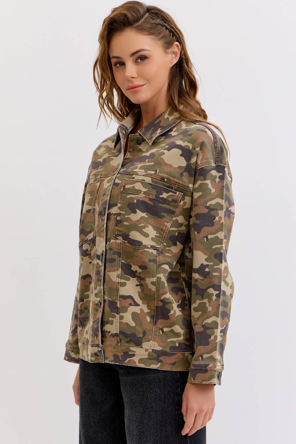Cello Camo Oversized Jacket