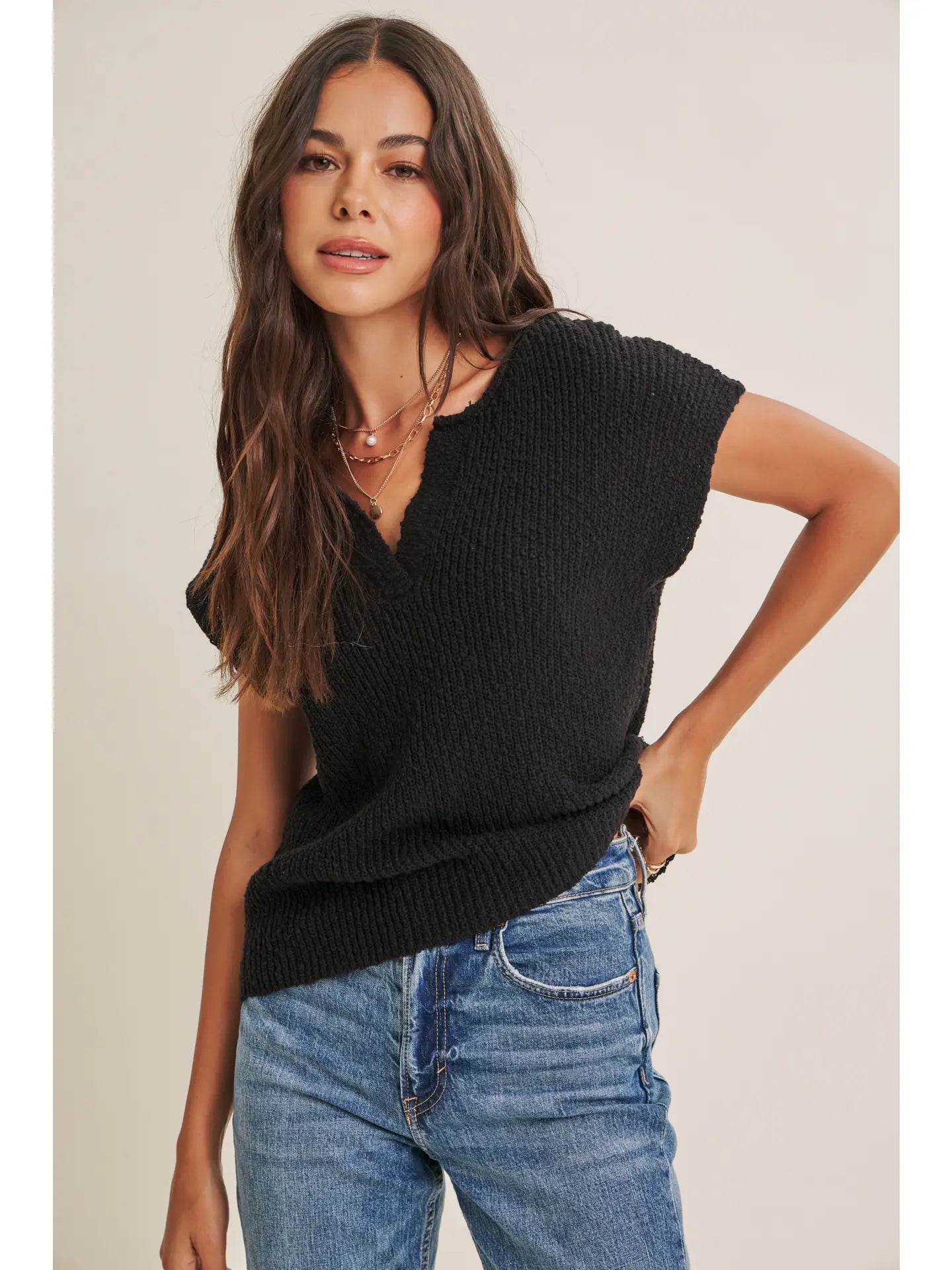 SS Slub Sweater Top