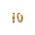 Chess Gold Hoop Earrings