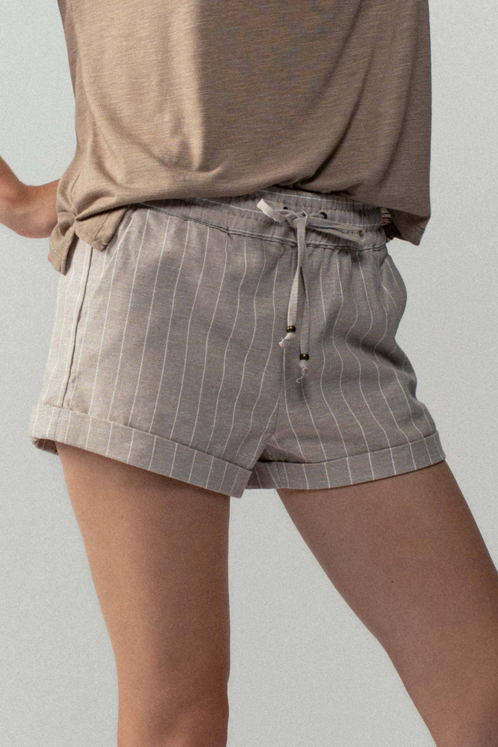 Relaxed Fit Linen Blend Shorts