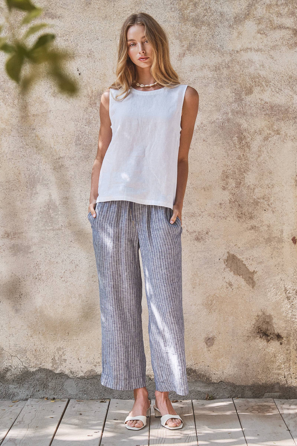 Linen Drawstring Pants