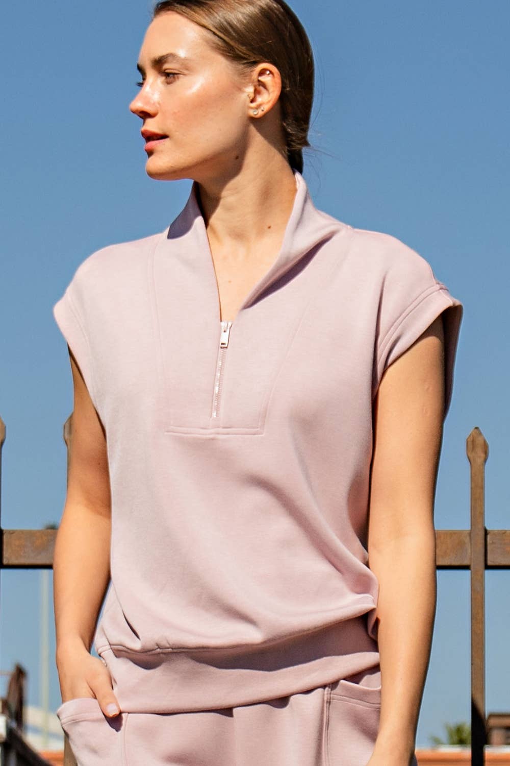 Modal Scuba Luxe V-Neck Sleeveless Top