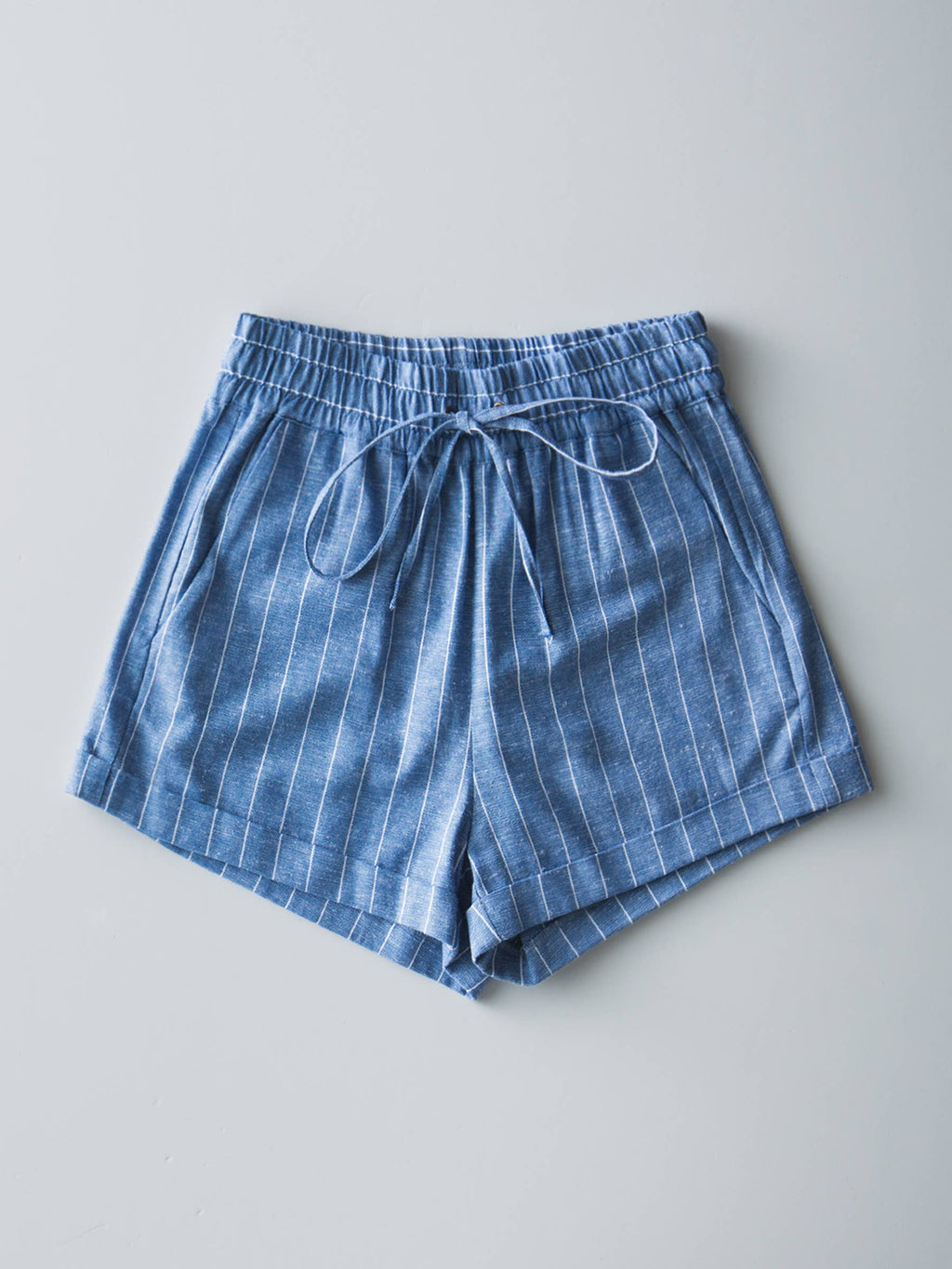 Relaxed Fit Linen Blend Shorts