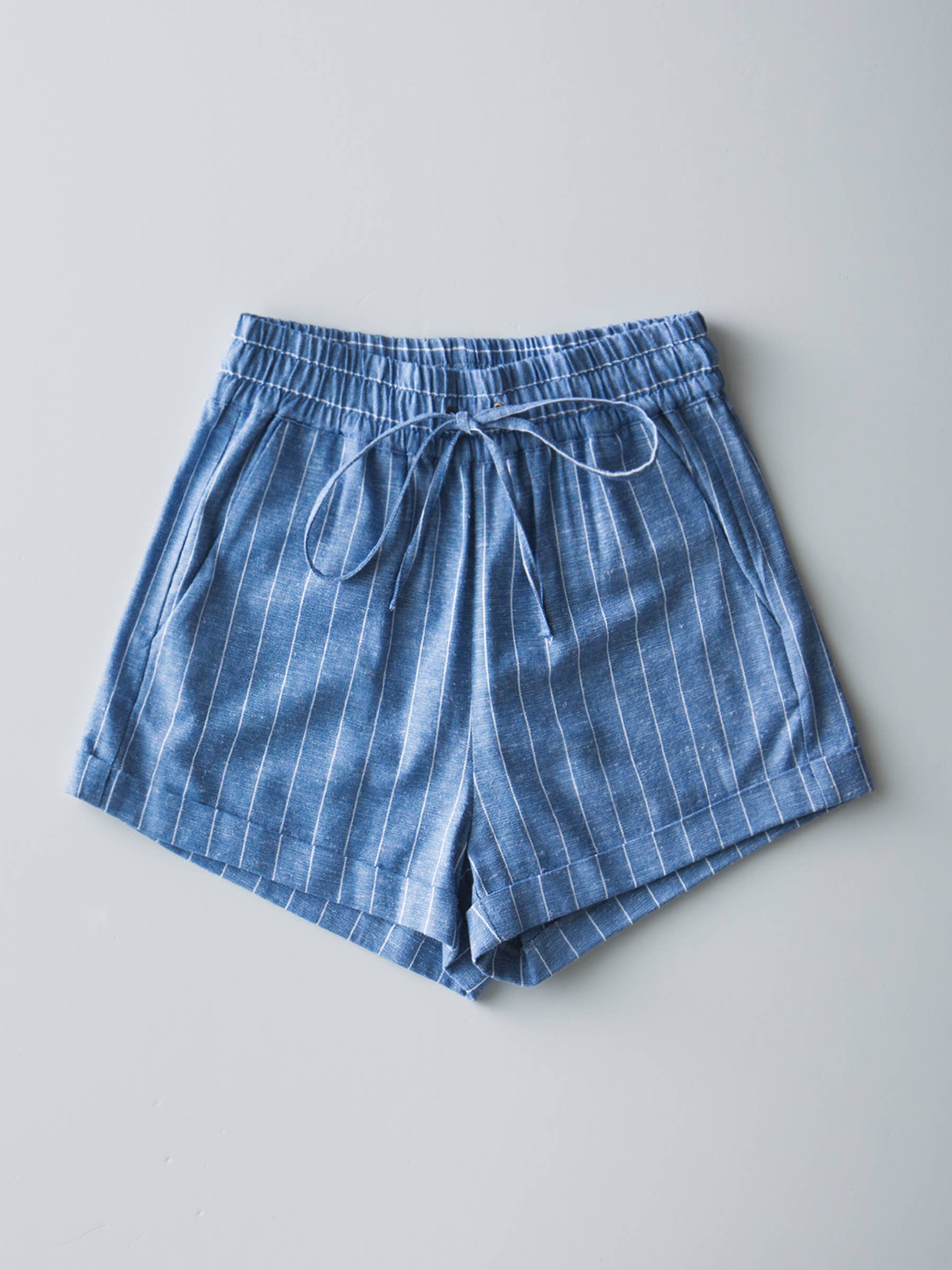 Relaxed Fit Linen Blend Shorts