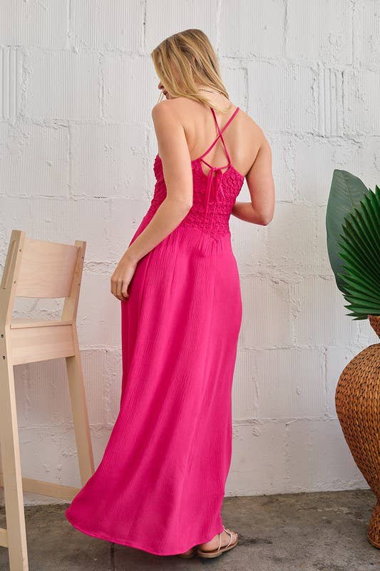 Textured Woven Maxi Dress