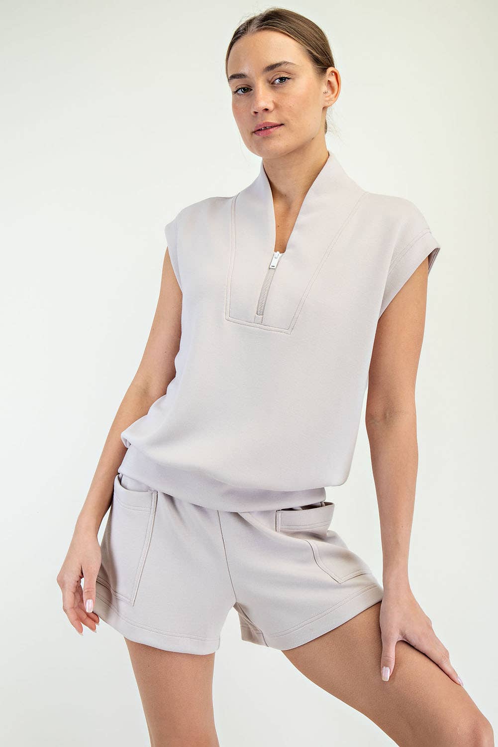 Modal Scuba Luxe V-Neck Sleeveless Top