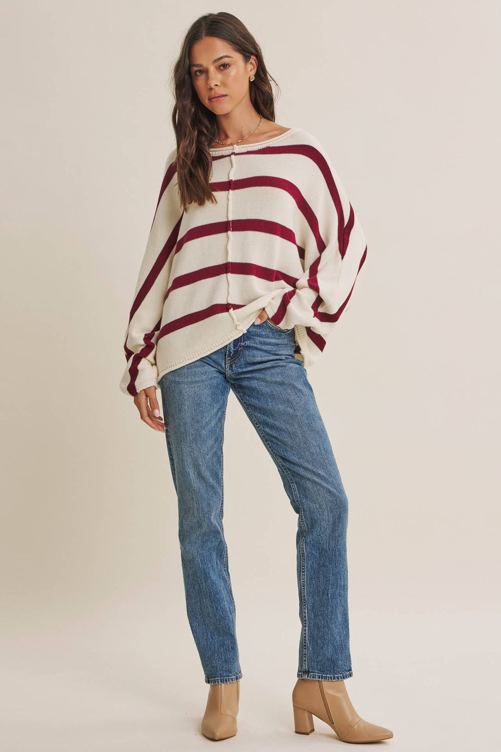 Stripe Slouchy Sweater