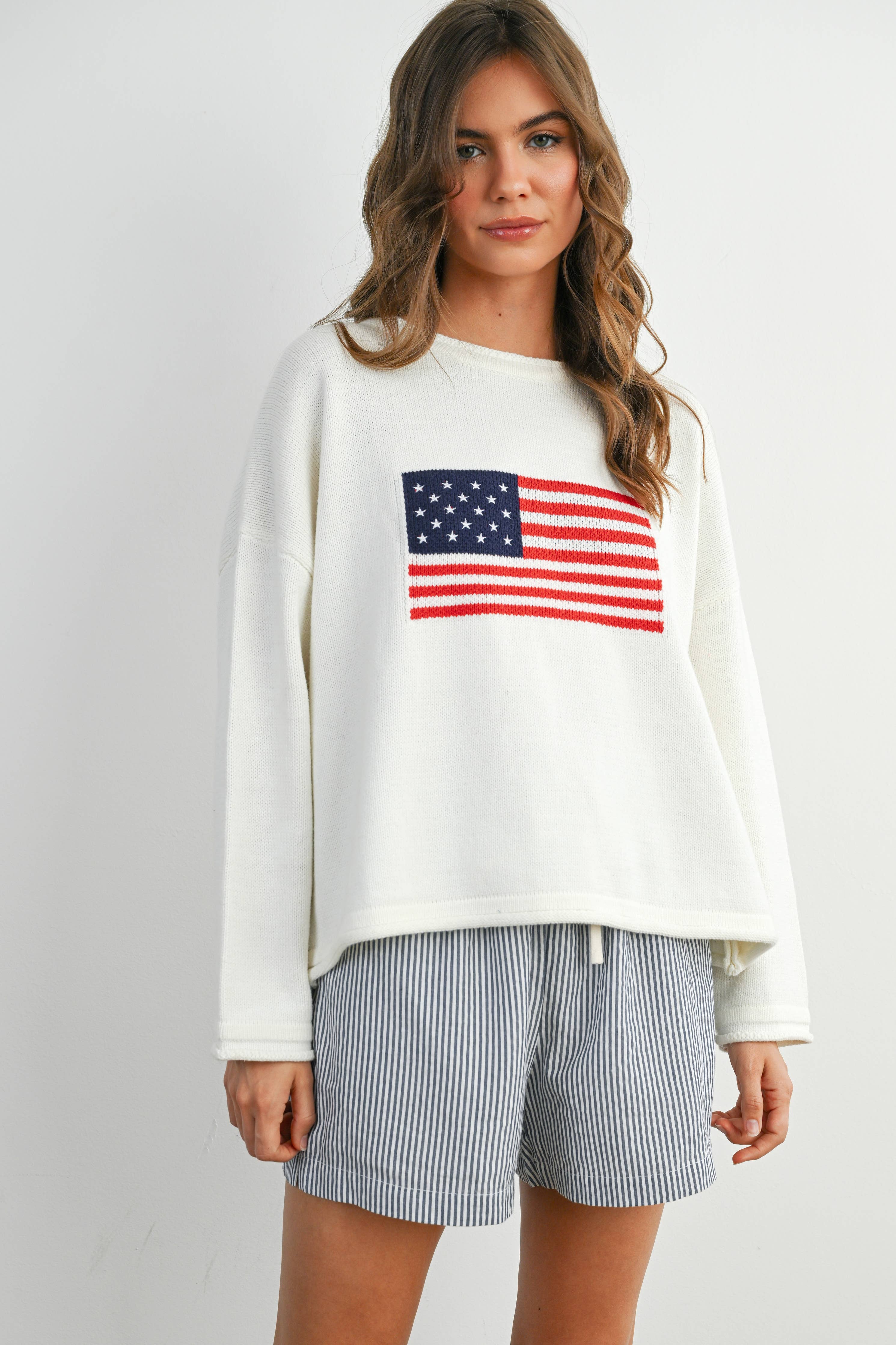 Flag Knit LS