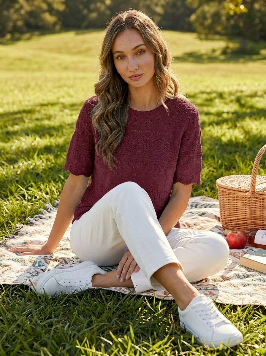 Crochet  Knitted Sweater
