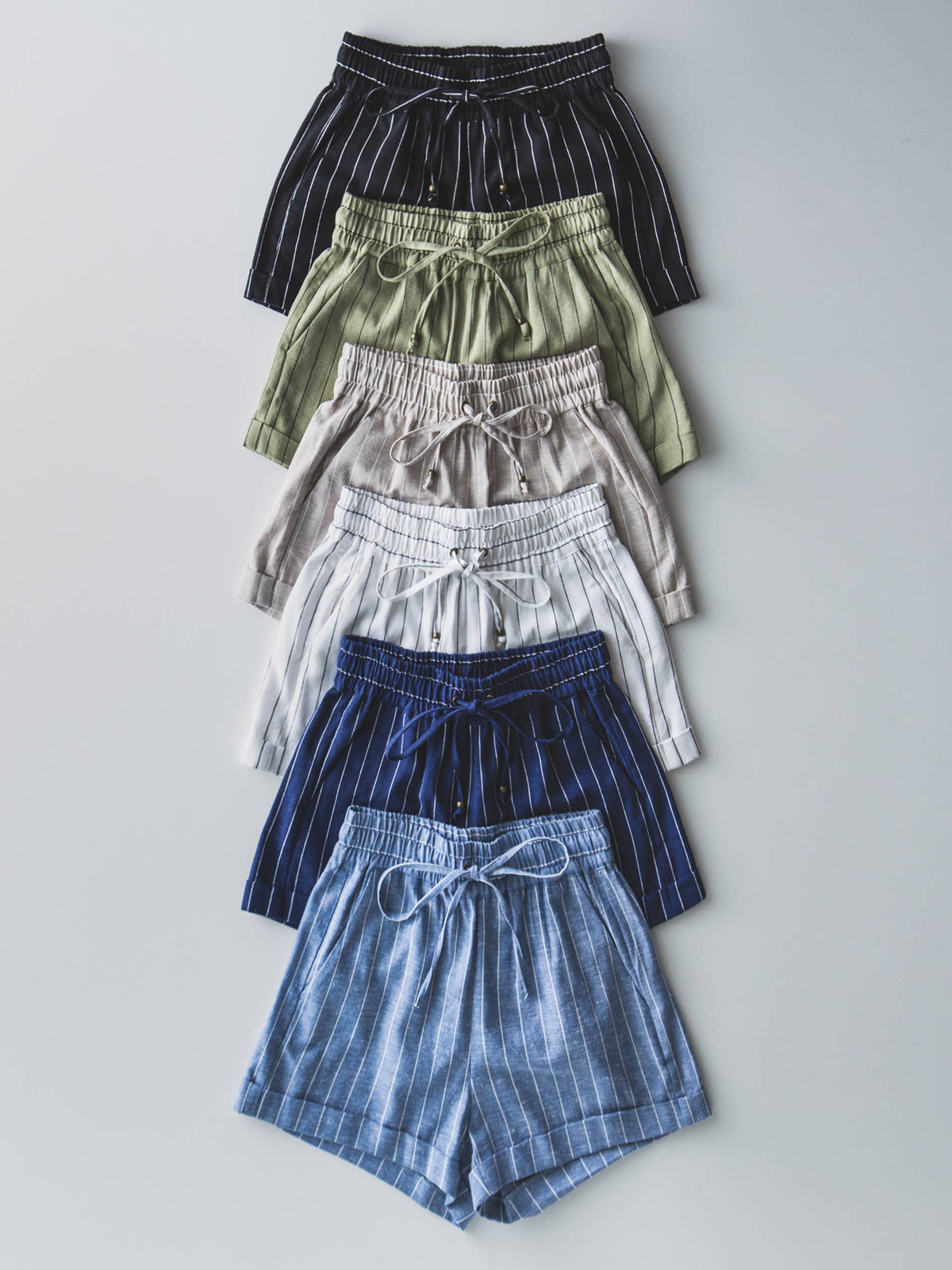 Relaxed Fit Linen Blend Shorts