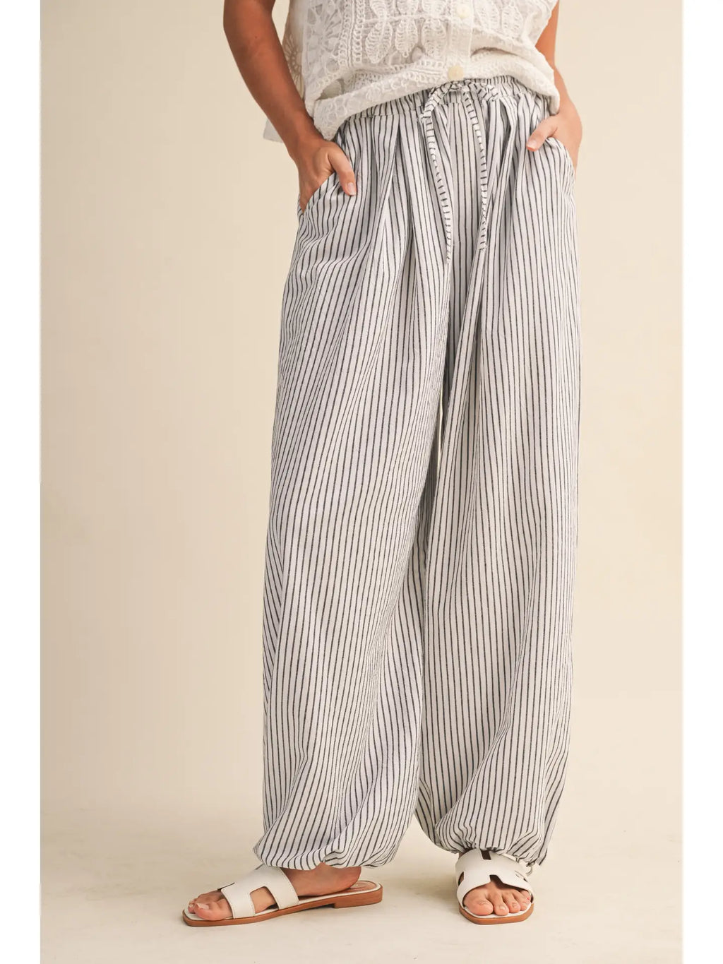 Striped Balloon Pants
