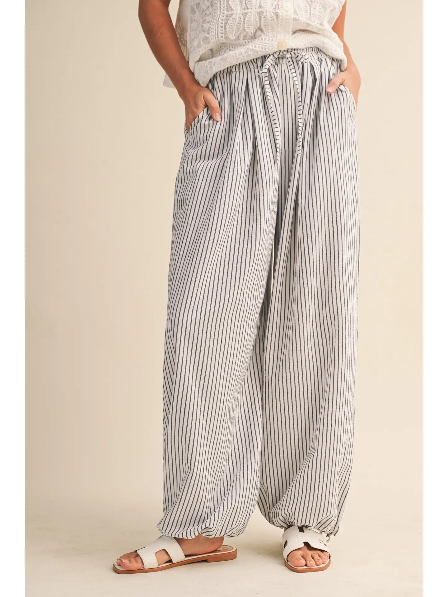 Striped Balloon Pants