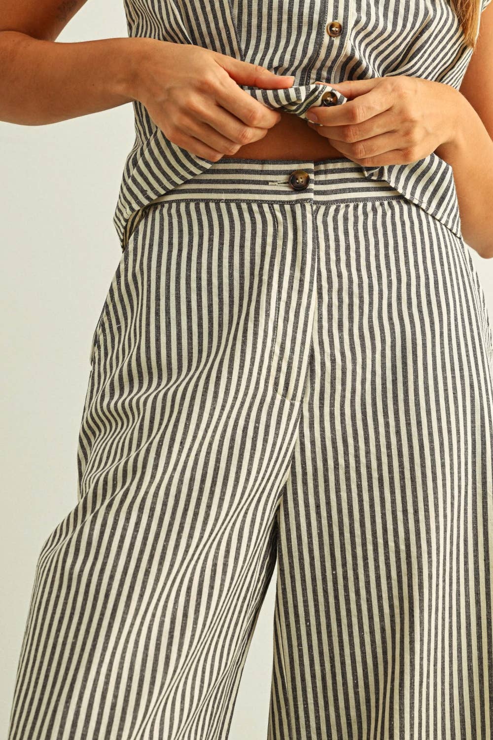 Striped Wide Leg Trouser