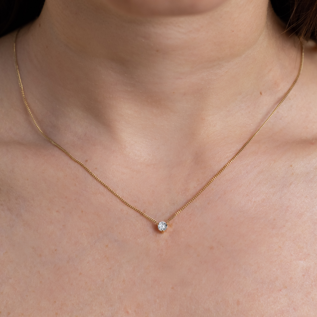 Round Solitaire Necklace